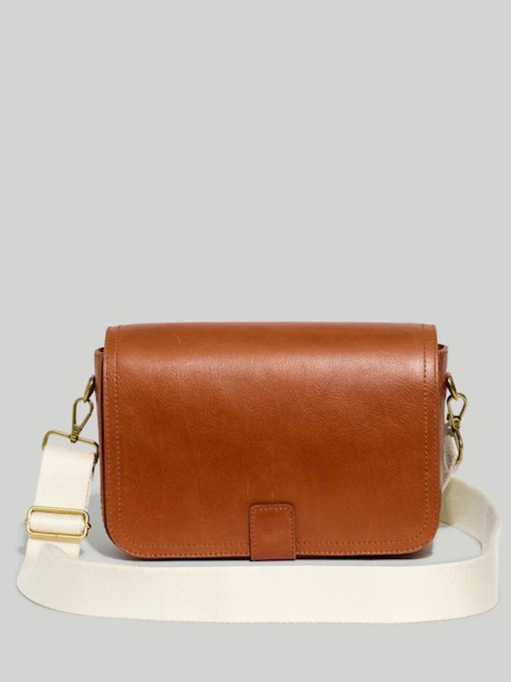 Madewell Transport Flap Shoulder crossbody‎ Bag in English saddle brown